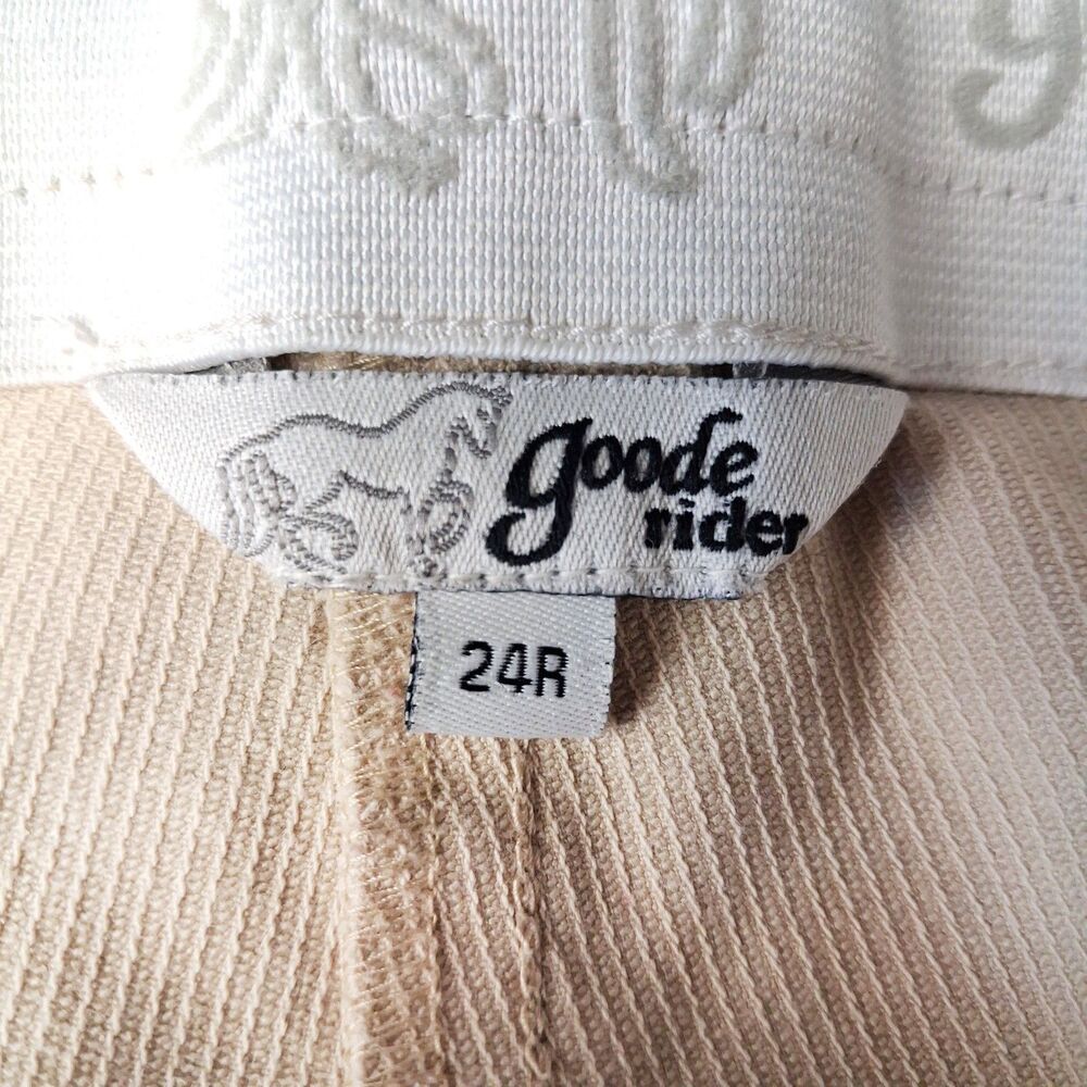 Goode Rider Women's Tan Ribbed Riding Breeches Pants Size 24R - Picture 10 of 12